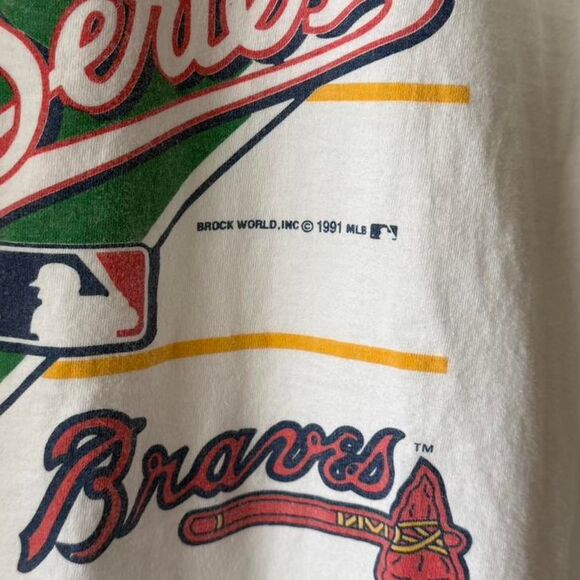 Vintage Atlanta Braves 1991 National Champions Tee - Picture 3 of 5